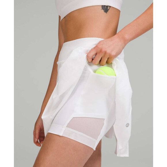 Lululemon Side Pleat High Rise Tennis Skirt Size 8 White - Picture 13 of 13
